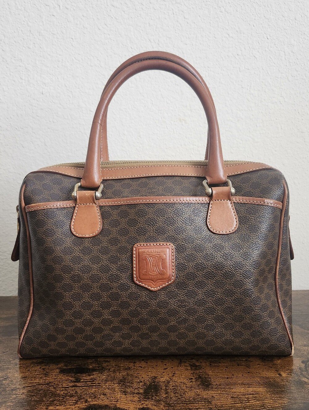 Celine Vintage Triomphe Boston Bag